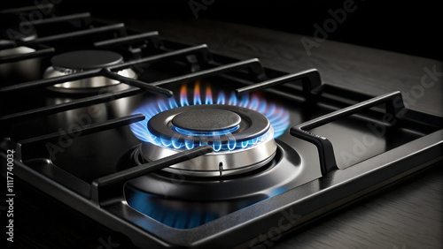 gas stove in the kitchen