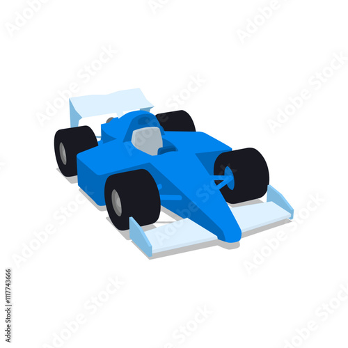 シンプルな3D車両イラスト 04 F1カー