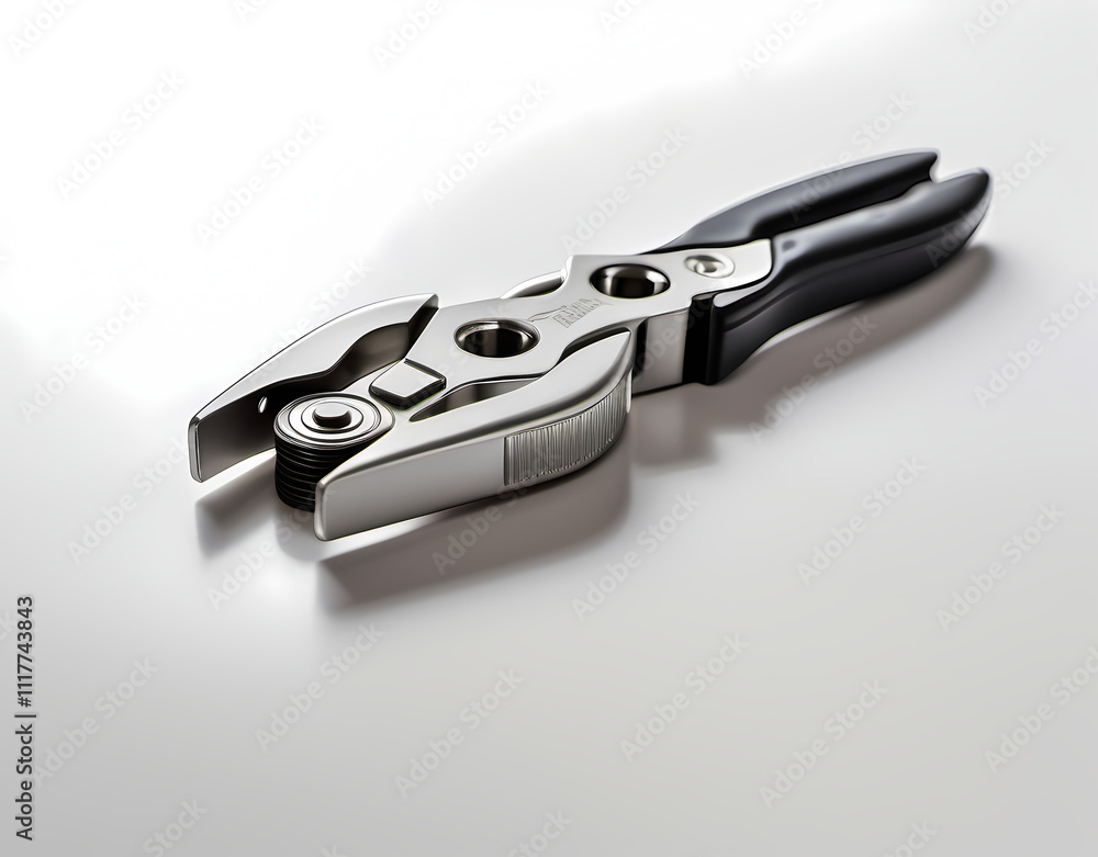 A wire stripper tool displayed on a white surface. Generative AI