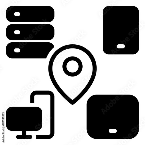 address icon, glyph icon style