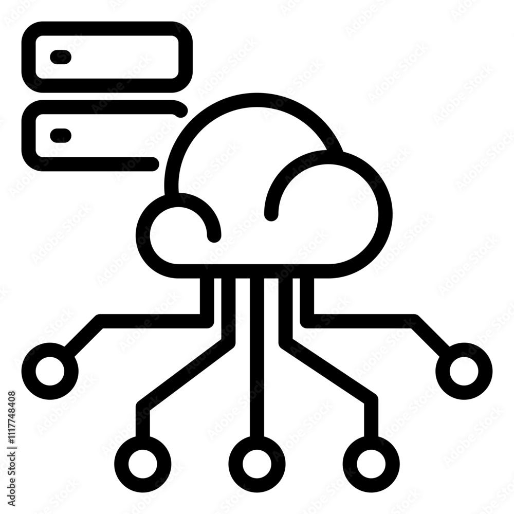 cloud icon, line icon style cloud icon, line icon style