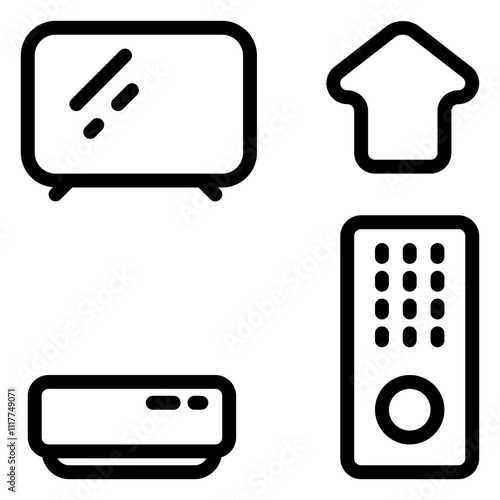 remote icon, line icon style