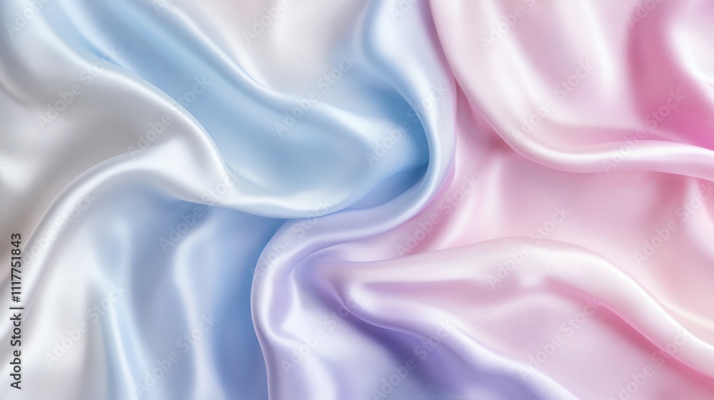 Obraz premium A soft, pastel-colored fabric with a gradient of colors from blue to pink.