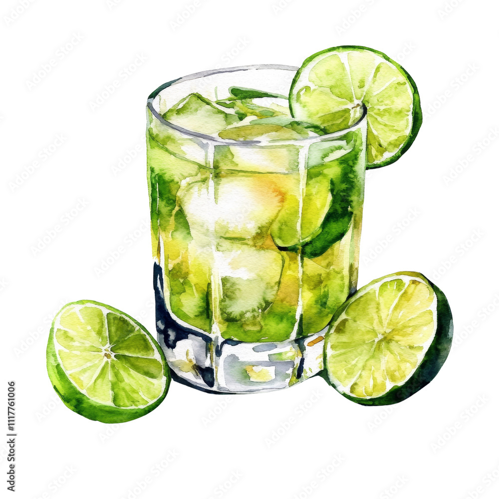 cocktail with lime watercolor isolated transparent background cocktail with lime watercolor isolated transparent background