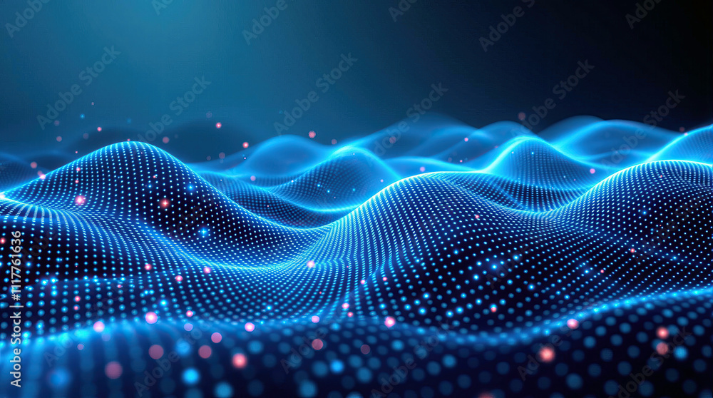 digital glowing wave pattern in blue tones futuristic technology abstract design innovation modern background data visualization clean high tech digital glowing wave pattern in blue tones futuristic technology abstract design innovation modern background data visualization clean high tech