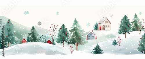 tarjeta navidad acuarela