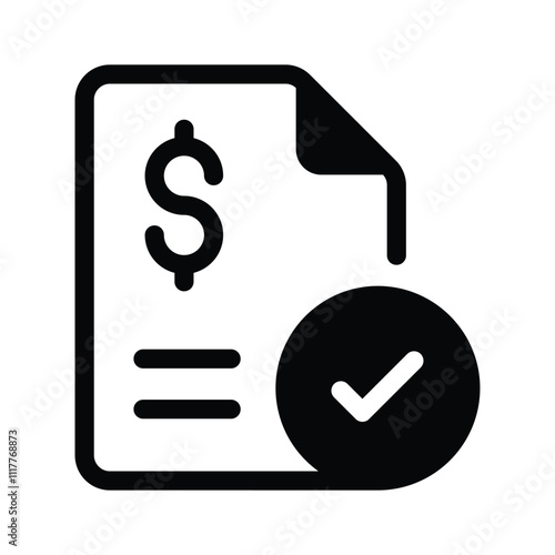 A receipt with a dollar symbol, symbolizing payments or invoices