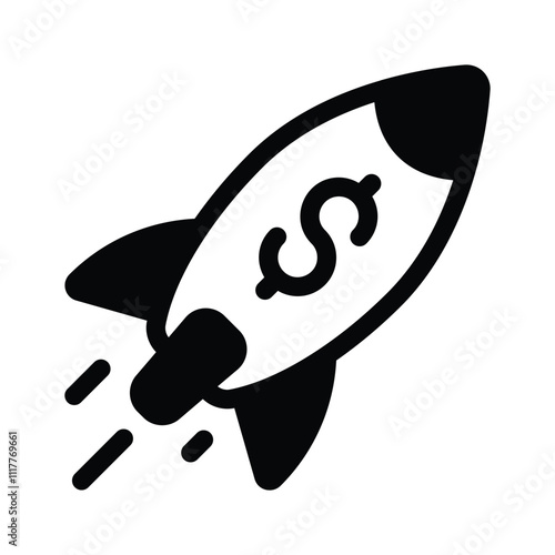 A rocket with a dollar symbol, representing business growth photo