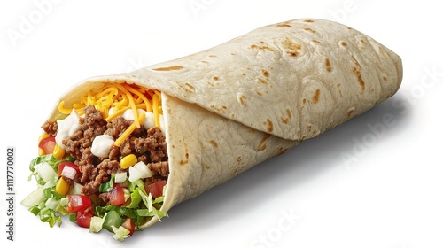 Mexican Burrito, A Tasty and Filling Wrap with Rich Flavors, A Culinary Delight from Mexico