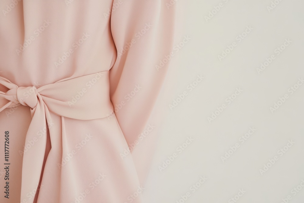 Pink sheath dress with tie waist detail, isolated on white background, ideal for fashion branding and e-commerce mockups Pink sheath dress with tie waist detail, isolated on white background, ideal for fashion branding and e-commerce mockups