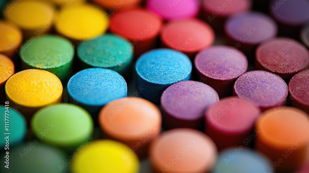 Vibrant Colorful Capsules, Abstract Background. Vibrant Colorful Capsules, Abstract Background.