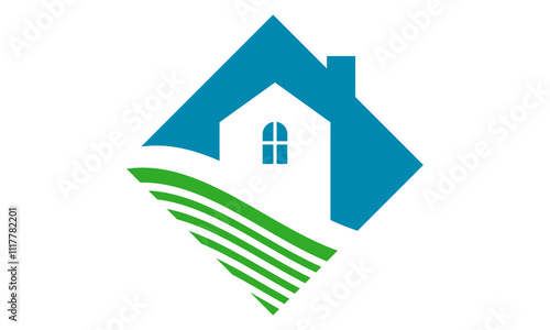 fresh home nature logo vector