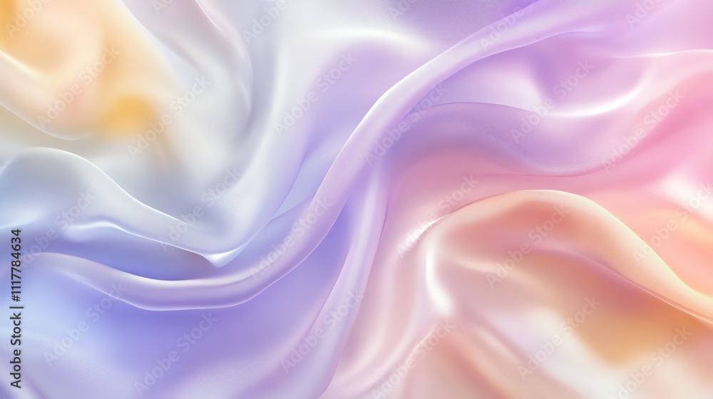 Obraz premium A soft, pastel-colored fabric with a gradient of colors from blue to pink.