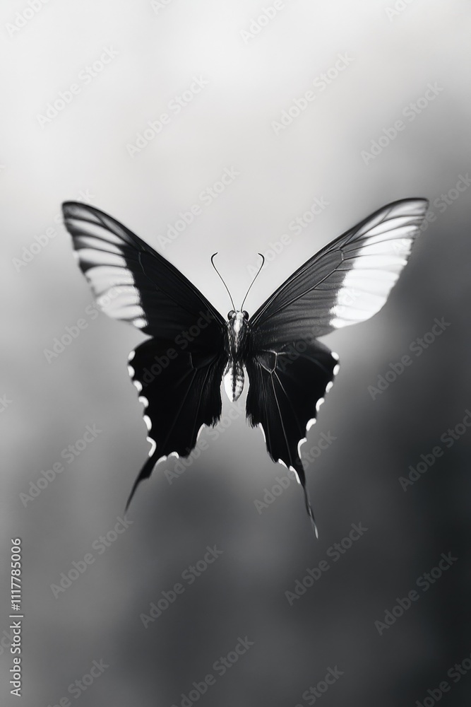 Obraz premium A close-up shot of a butterfly against a neutral background