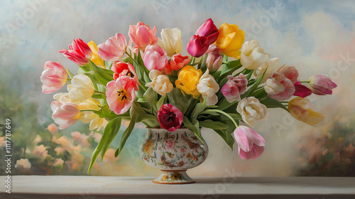 Vibrant Spring Tulip Arrangement