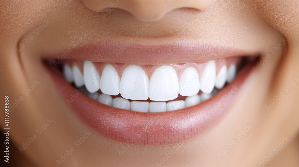 Close-up of a bright, healthy smile showcasing teeth Close-up of a bright, healthy smile showcasing teeth