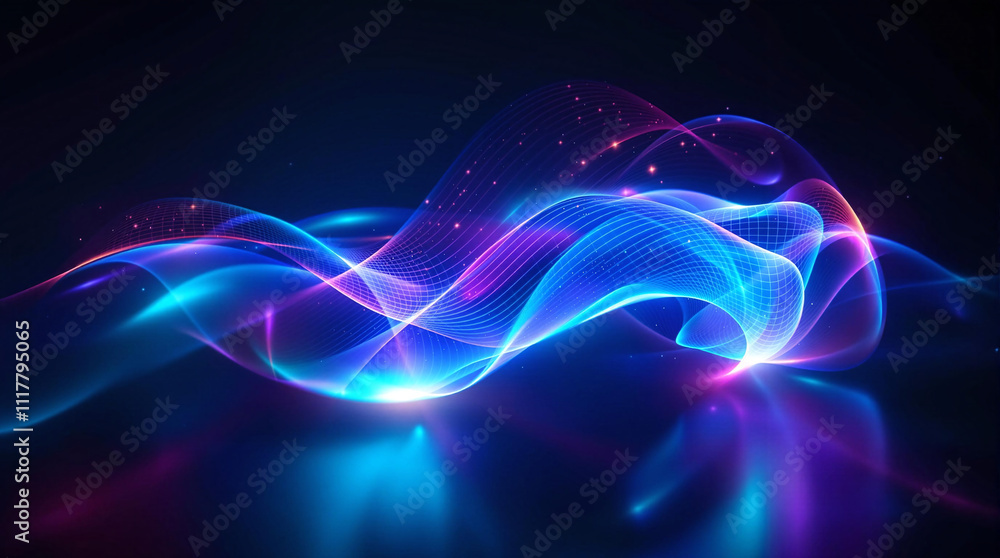 abstract background with surreal waves of cosmic energy splash . Generative AI abstract background with surreal waves of cosmic energy splash . Generative AI