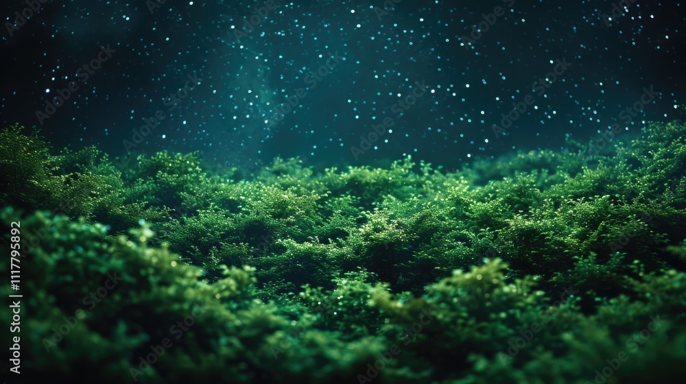 Fototapeta premium A dark blue night sky with countless stars and some scattered clouds, perfect for astronomy or space-themed concepts