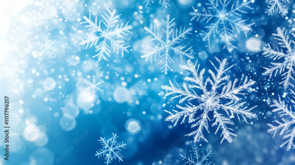 Snowflakes winter holidays background illustration generated by ai Snowflakes winter holidays background illustration generated by ai