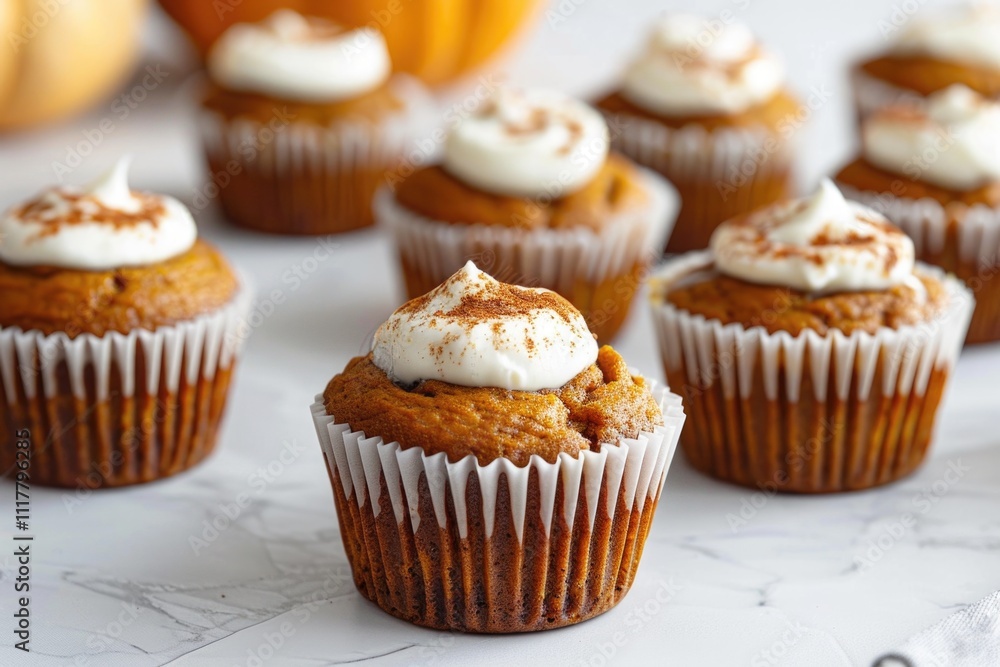 Freshly baked cupcakes topped with creamy frosting, perfect for dessert or special occasion Freshly baked cupcakes topped with creamy frosting, perfect for dessert or special occasion
