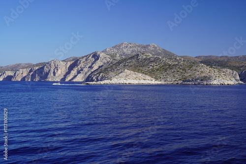 Wallpaper Mural panoramic view of greek islands coastline from the ferry deck Torontodigital.ca