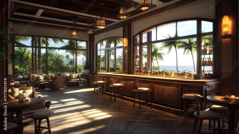 Fototapeta premium Tropical Bar with a View