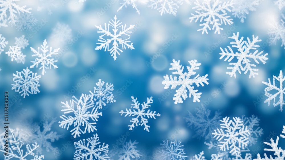 Snowflakes winter holidays background illustration generated by ai