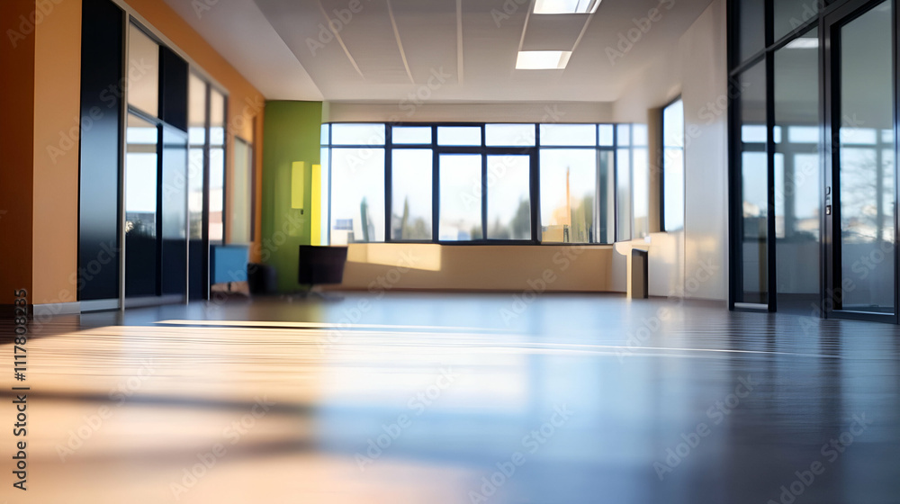 empty corridor in a modern office empty corridor in a modern office