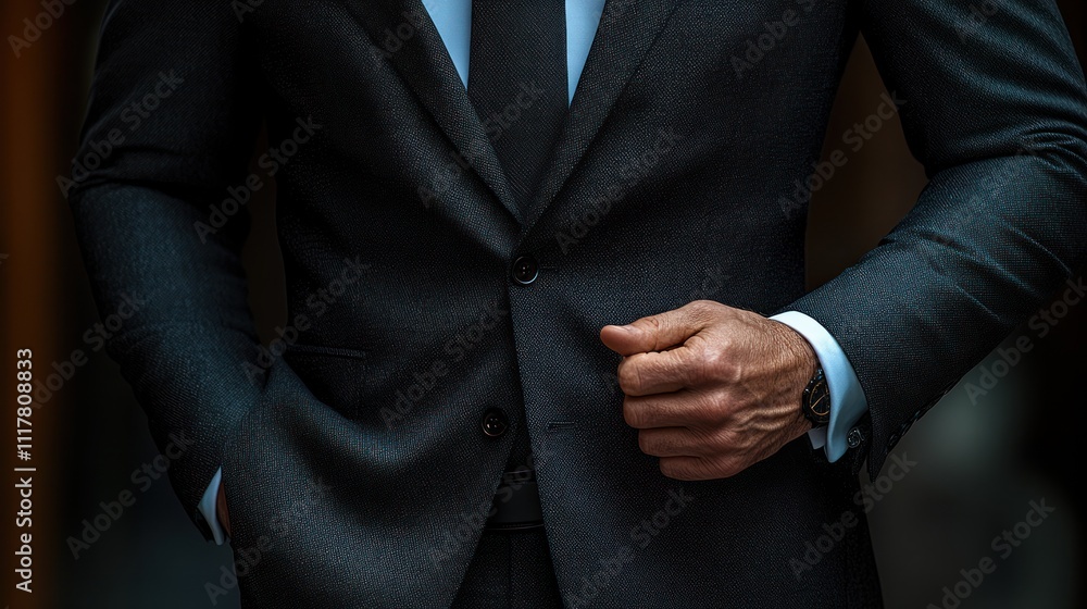 close-up of a well-dressed individual in a suit close-up of a well-dressed individual in a suit