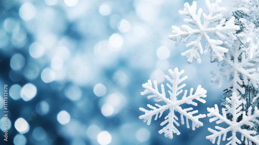 Snowflakes winter holidays background illustration generated by ai Snowflakes winter holidays background illustration generated by ai