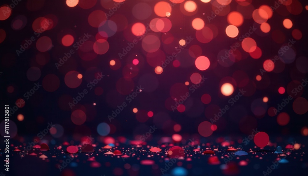 Abstract Red and Blue Bokeh Lights Background Sparkles Romantic Valentine's Day Party Abstract Red and Blue Bokeh Lights Background Sparkles Romantic Valentine's Day Party