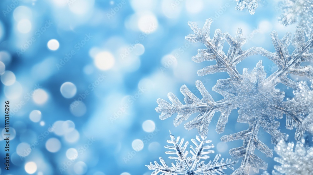 Snowflakes winter holidays background illustration generated by ai Snowflakes winter holidays background illustration generated by ai