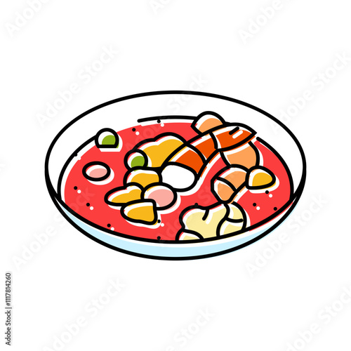 crab cake sea cuisine color icon vector. crab cake sea cuisine sign. isolated symbol illustration