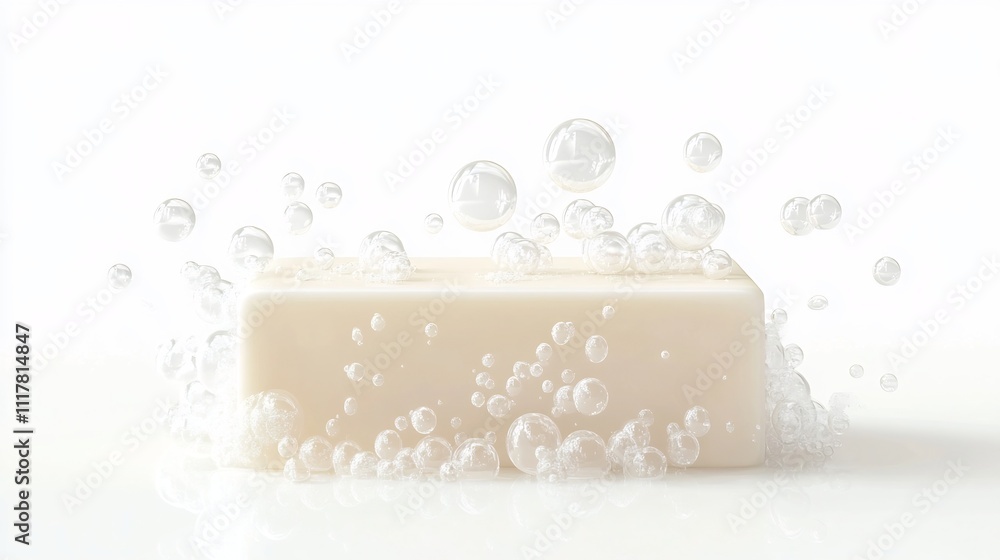 Luxurious Transparent Soap Bubbles Floating in Serene Spa Like Setting Luxurious Transparent Soap Bubbles Floating in Serene Spa Like Setting