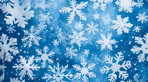 Snowflakes winter holidays background illustration generated by ai