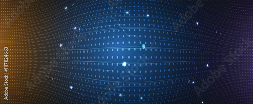Abstract technology background with circuit elements
