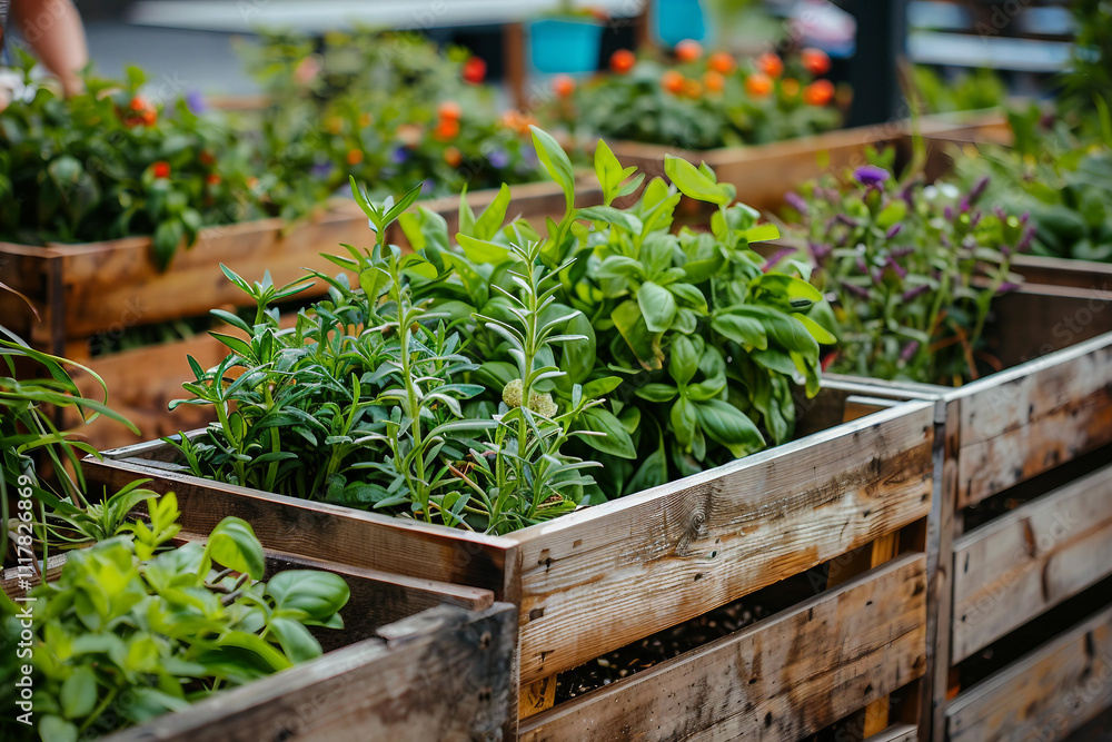 Generative AI Image of Vibrant Flowers and Green Plants Growing in a Wooden Greenhouse Plante Generative AI Image of Vibrant Flowers and Green Plants Growing in a Wooden Greenhouse Plante