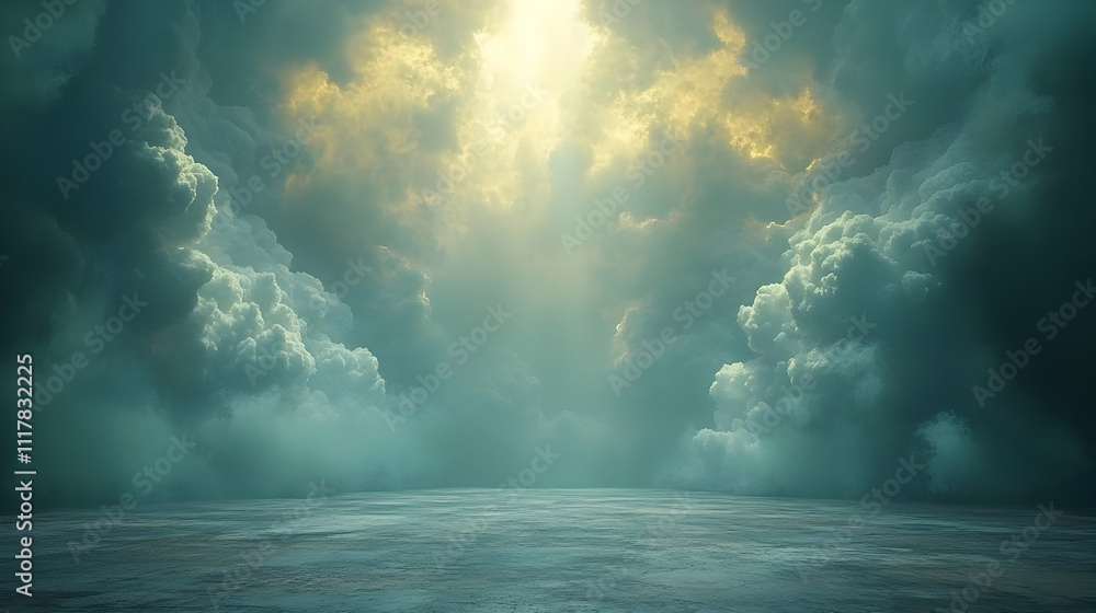 Abstract Cloudy Sky Background with Dramatic Light Abstract Cloudy Sky Background with Dramatic Light