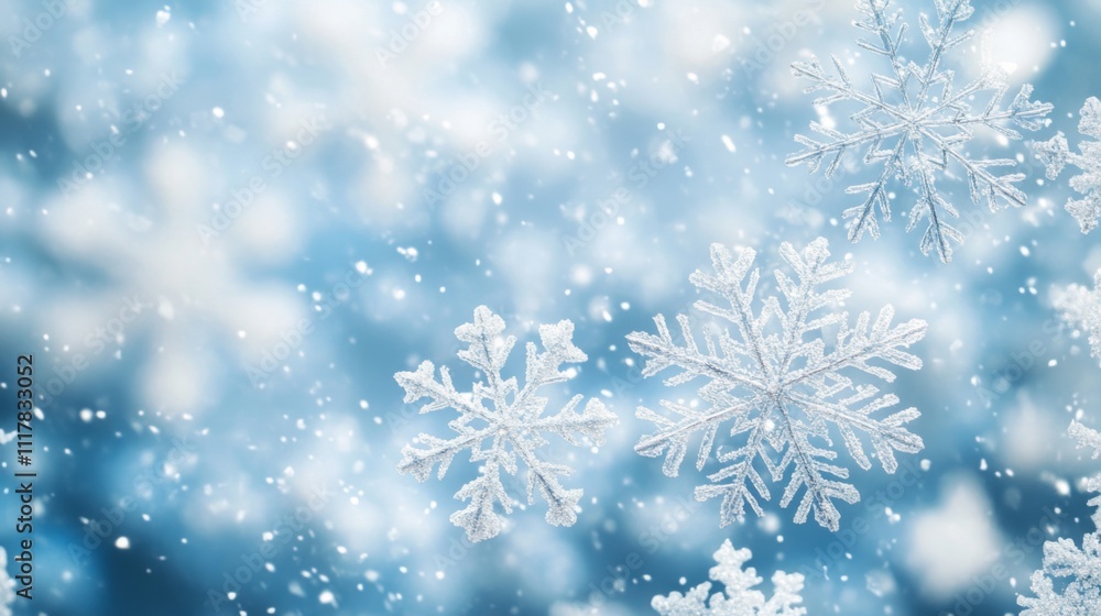 Snowflakes winter holidays background illustration generated by ai Snowflakes winter holidays background illustration generated by ai