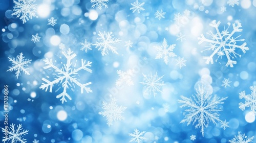 Snowflakes winter holidays background illustration generated by ai