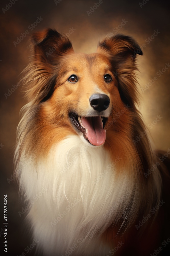 Portrait of a happy shetland sheepdog with tongue out Thankful For My Dog Day Portrait of a happy shetland sheepdog with tongue out Thankful For My Dog Day