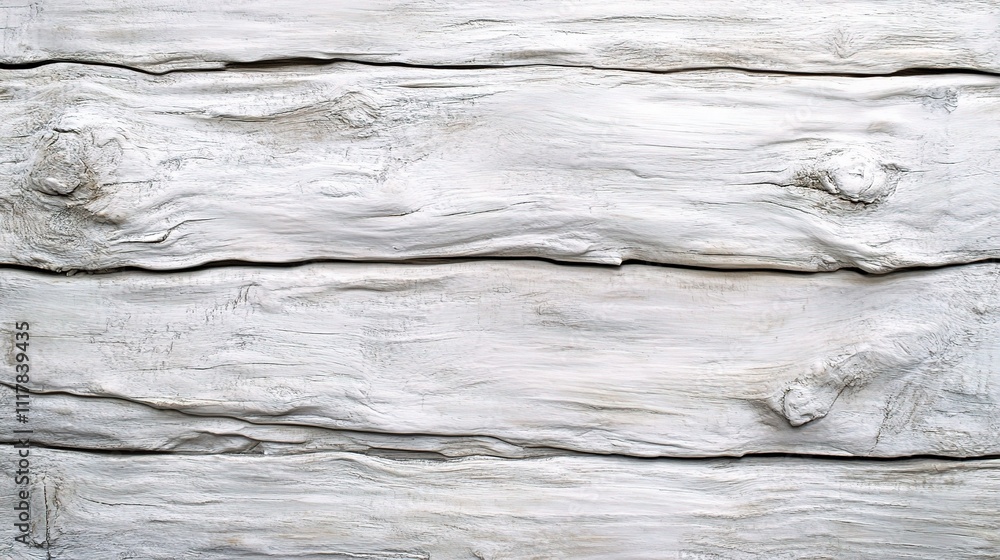 Naklejka premium Textured Whitewashed Wood Planks Backdrop for Creative Projects