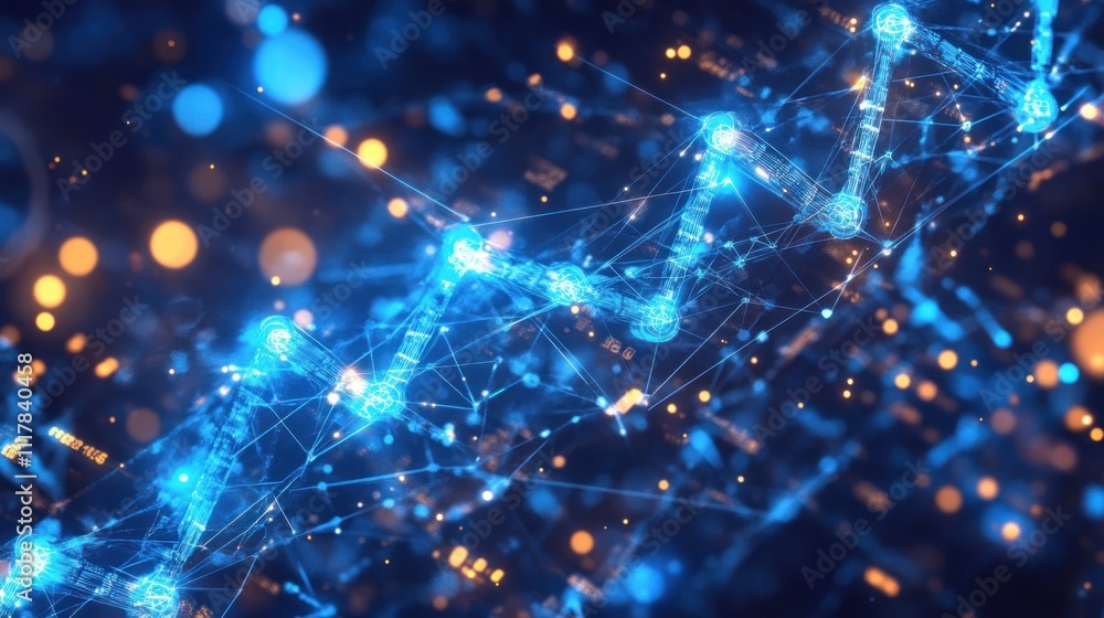 Abstract glowing network data stream. Abstract glowing network data stream.