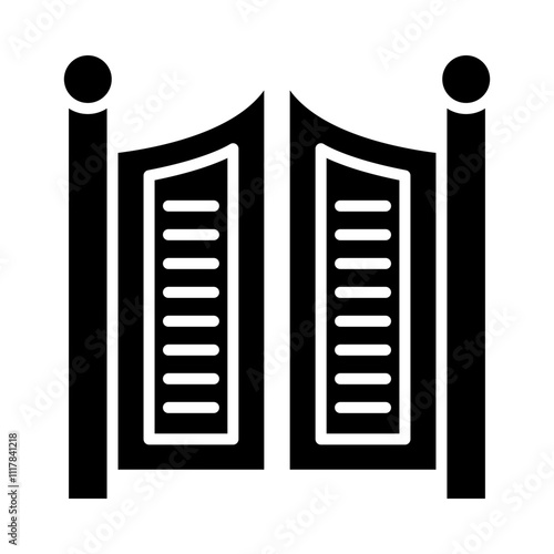Western Saloon glyph icon
