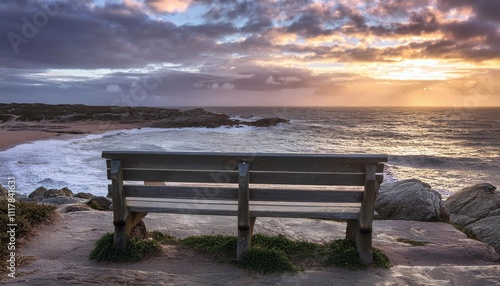 Solitude at Sunset Serenity by the Sea