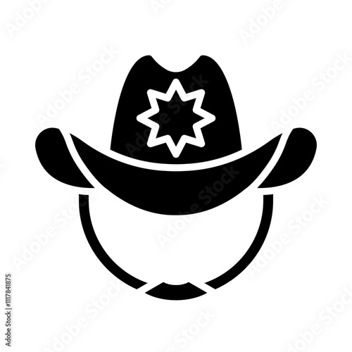 Cowboy Sheriff glyph icon