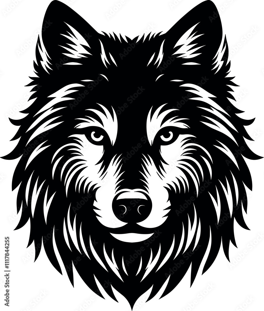 Wolf Silhouette - Black Vector Cricut Design for T-Shirt Printing Wolf Silhouette - Black Vector Cricut Design for T-Shirt Printing