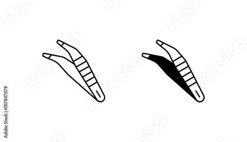 Tweezers icon design with white background stock illustration