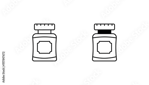 Toner Bottle icon design with white background stock illustration