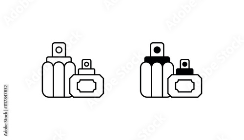 Perfume Bottle icon design with white background stock illustration